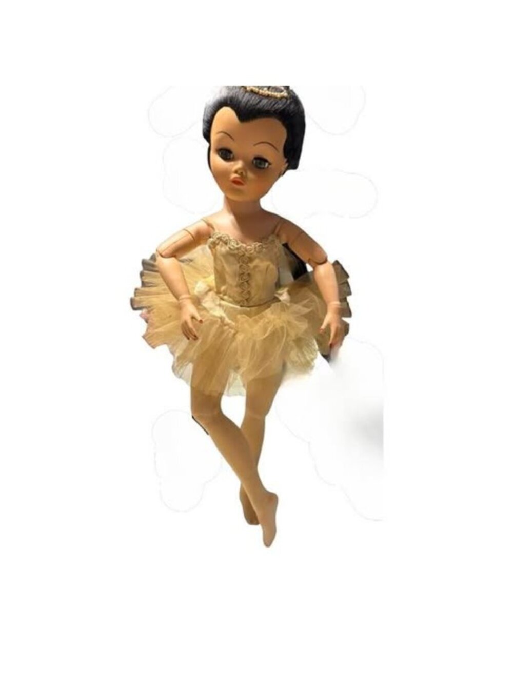 Vintage 1961 Dollikin Ballerina Uneeda Widows Peak 19" Fully jointed Doll